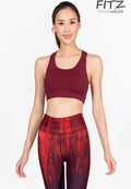 Sports bra, yoga bra, exercise bra, Fitz - Inversion Bra - Red Biking *Ready to ship*