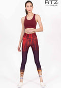 Sports bra, yoga bra, exercise bra, Fitz - Inversion Bra - Red Biking *Ready to ship*