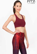 Sports bra, yoga bra, exercise bra, Fitz - Inversion Bra - Red Biking *Ready to ship*