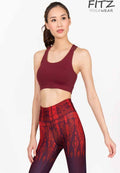 Sports bra, yoga bra, exercise bra, Fitz - Inversion Bra - Red Biking *Ready to ship*