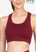 Sports bra, yoga bra, exercise bra, Fitz - Inversion Bra - Red Biking *Ready to ship*