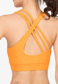 Sports bra, yoga bra, exercise bra, Fitz - Inversion Bra - Dark Cheddar *Ready to ship*