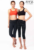 Sports bra, yoga bra, exercise bra Fitz - SixPower Bra - Black