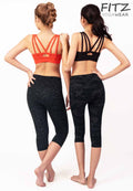 Sports bra, yoga bra, exercise bra Fitz - SixPower Bra - Black