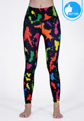 IBY-Long yoga pants, model 535S - See-San colorful pattern