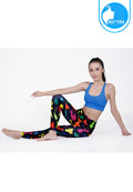 IBY-Long yoga pants, model 535S - See-San colorful pattern