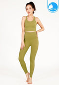 IBY - Yoga High Waist Long Legging Shine - Olive Green