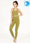 IBY - Yoga High Waist Long Legging Shine - Olive Green