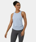 IBY - Tie back tank, stretch exercise tank top, Tie model - Light Lavender