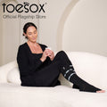 ToeSox Grip Half Toe Scrunch Knee ถุงเท้ากันลื่น เปิดนิ้วเท้า ถุงเท้าพิลาทิส ถุงเท้าโยคะ รุ่น สครันช์ ยาวใต้เข่า แบรนด์