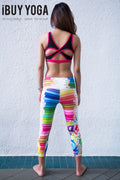 Sports bra, yoga bra, exercise bra, Fitz - Black Mesh Bra - Watermelon Red *Ready to ship*