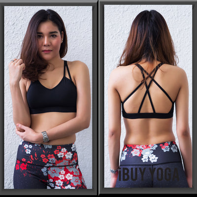 Sports bra, yoga bra, exercise bra Fitz - 4 Angle Bra - Black *Ready to ship*