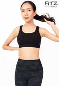 Sports bra, yoga bra, exercise bra Fitz - SixPower Bra - Black
