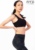 Sports bra, yoga bra, exercise bra Fitz - SixPower Bra - Black