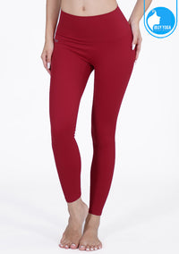 IBY - Yoga High Waist Long Legging Sun Bright - Blood Red แดงเลือดเข้ม