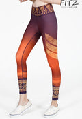 Fitz yoga pants, exercise, 9-inch legs, Tawan pattern