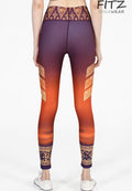 Fitz yoga pants, exercise, 9-inch legs, Tawan pattern
