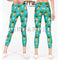 Fitz yoga pants, exercise, 9-inch legs, Pineapple pattern