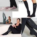 ToeSox Grip Half Toe Scrunch Knee ถุงเท้ากันลื่น เปิดนิ้วเท้า ถุงเท้าพิลาทิส ถุงเท้าโยคะ รุ่น สครันช์ ยาวใต้เข่า แบรนด์