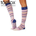 ToeSox 👣 Grip Full Toe Scrunch Knee High ถุงเท้ากันลื่น ปิดนิ้วเท้า ถุงเท้าพิลาทิส โยคะ รุ่น สครันช์ ยาวใต้เข่า แบรนด์