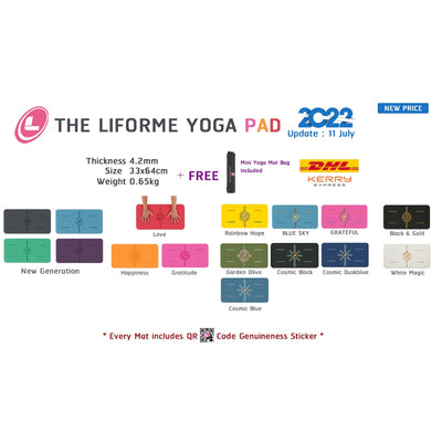 The liforme yoga pad แผ่นรองโยคะ 4.2mm