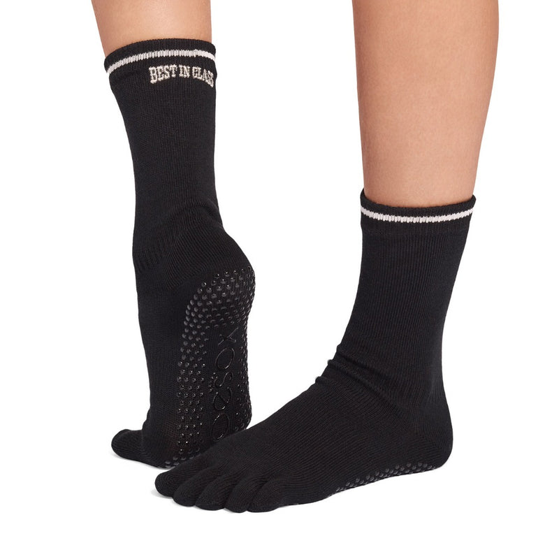 ToeSox Grip Full Toe รุ่น Crew ถุงเท้ากันลื่น ปิดนิ้วเท้า พิลาทิส บาร์ โยคะ และเต้น