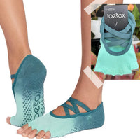 Toesox 👣 รุ่น แอล Elle Grip Half Toe🩰 ถุงเท้ากันลื่น แยกนิ้ว เปิดนิ้ว เท้าถุงเท้าโยคะ ถุงเท้าพิลาทิส เต้น แบรนด์ โทซอคส์
