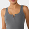 Tavi เสื้อกล้ามครอปผ้าร่อง เสื้อออกกำลังกาย เสื้อโยคะ Barre / พิลาทิส 🧘‍♀️ รุ่น Fitted Henley Tank ผ้าร่องสัมผัสนุ่มสบาย