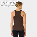 Tavi Noir เสื้อกล้ามตัวยาว คอตื้นไม่โป้ ผ้าร่อง เสื้อออกกำลังกาย เสื้อโยคะ Barre  พิลาทิส 🧘‍♀️ รุ่น Perfect Fit Rib Tank