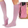 ToeSox 👣 Grip Full Toe Scrunch Knee High ถุงเท้ากันลื่น ปิดนิ้วเท้า ถุงเท้าพิลาทิส โยคะ รุ่น สครันช์ ยาวใต้เข่า แบรนด์