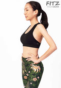 Sports bra, yoga bra, exercise bra, Fitz - Vistra Bra - Black **Ready to ship**