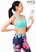 Sports bra, yoga bra, exercise bra, Fitz - Vistra Bra - Teal **Ready to ship**