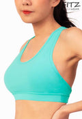 Sports bra, yoga bra, exercise bra, Fitz - Vistra Bra - Teal **Ready to ship**
