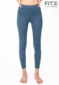 Fitz High Waist 7/8 Legging - Elena - Blue