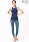 Fitz High Waist 7/8 Legging - Elena - Blue