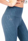 Fitz High Waist 7/8 Legging - Elena - Blue