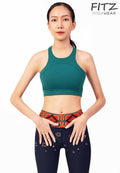 Sports bra, yoga bra, exercise bra, Fitz - Supreme Bliss Bra- Green petrol *Ready to ship*