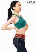 Sports bra, yoga bra, exercise bra, Fitz - Supreme Bliss Bra- Green petrol *Ready to ship*