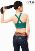 Sports bra, yoga bra, exercise bra, Fitz - Supreme Bliss Bra- Green petrol *Ready to ship*