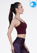 IBY - Yoga Sport Crop With Bra Awake - Wine Red Dark Wine Red
