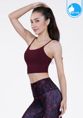 IBY - Yoga Sport Crop With Bra Awake - Wine Red Dark Wine Red