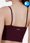 IBY - Yoga Sport Crop With Bra Awake - Wine Red Dark Wine Red