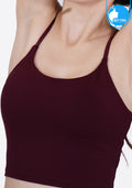 IBY - Yoga Sport Crop With Bra Awake - Wine Red Dark Wine Red