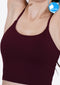 IBY - Yoga Sport Crop With Bra Awake - Wine Red แดงเข้มไวน์