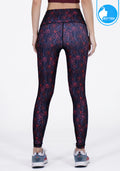IBY-Long yoga pants, model 535S - Botan pattern