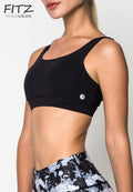 Sports bra, yoga bra, exercise bra Fitz - SixPower Bra - Black