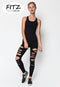 Fitz - 7/8 Legging - Princess shred - Black