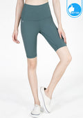 IBY Yoga Shorts - High Waist Yoga Knee Breeches - Green