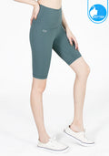 IBY Yoga Shorts - High Waist Yoga Knee Breeches - Green