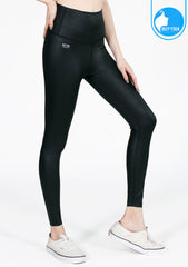 IBY - High Waist Yoga Legging - Stand Out - Black Silver ลายดำวาว